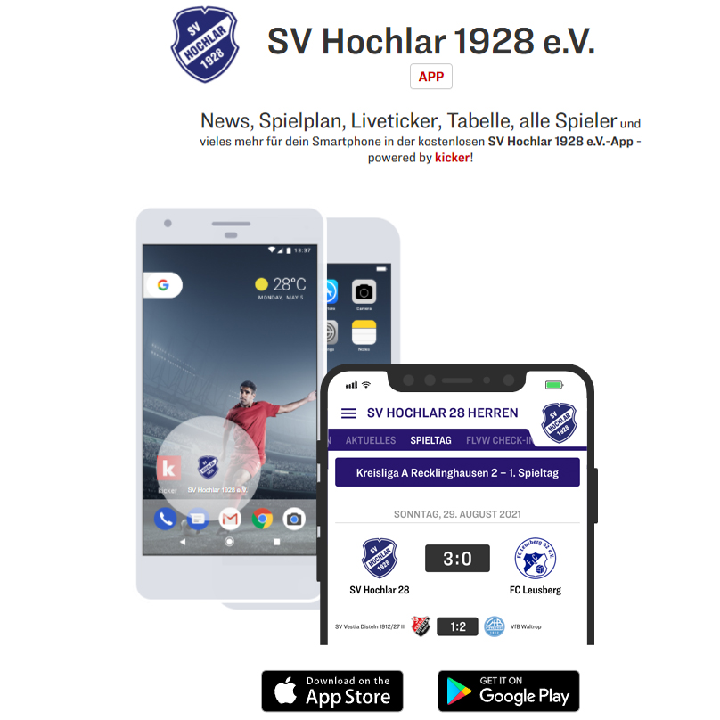 Read more about the article SV Hochlar 28 – Vereinsheim App